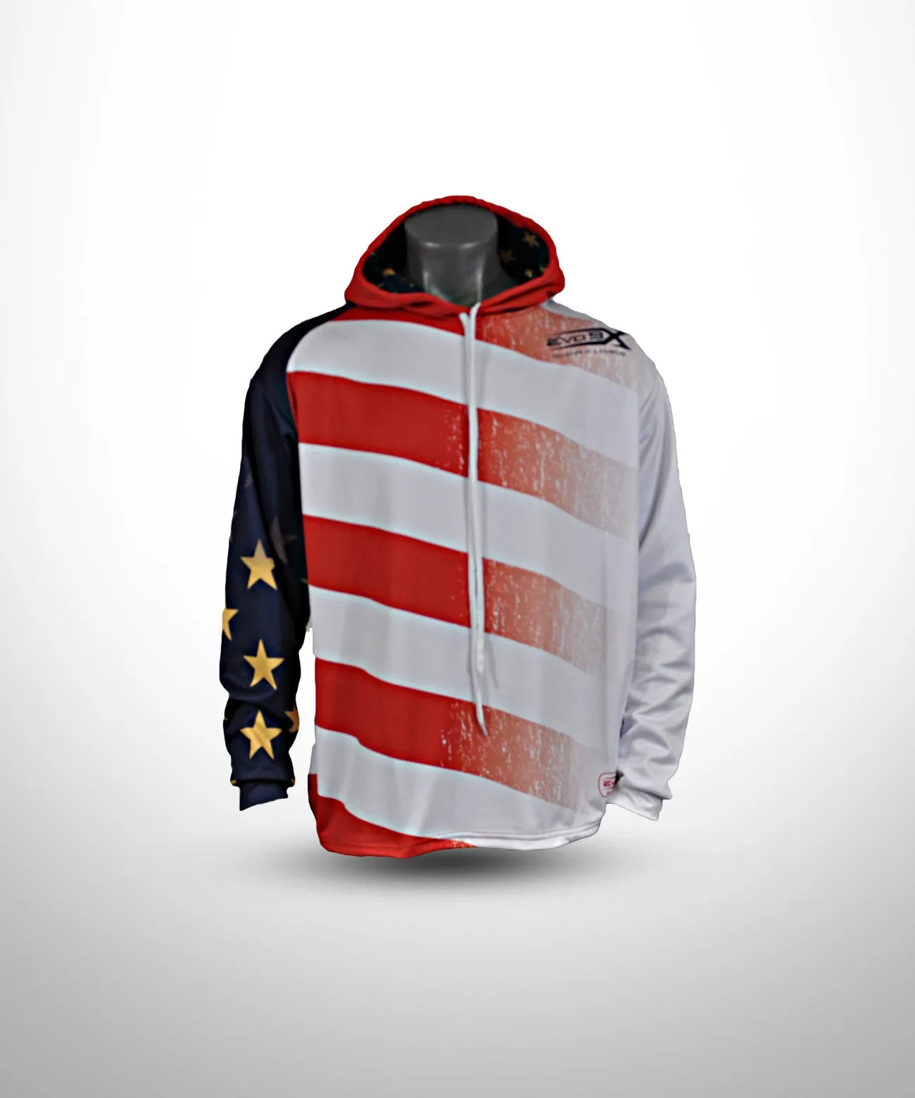 Evo9x STARS & STRIPES Full Dye Sublimated Draw String Hoodie
