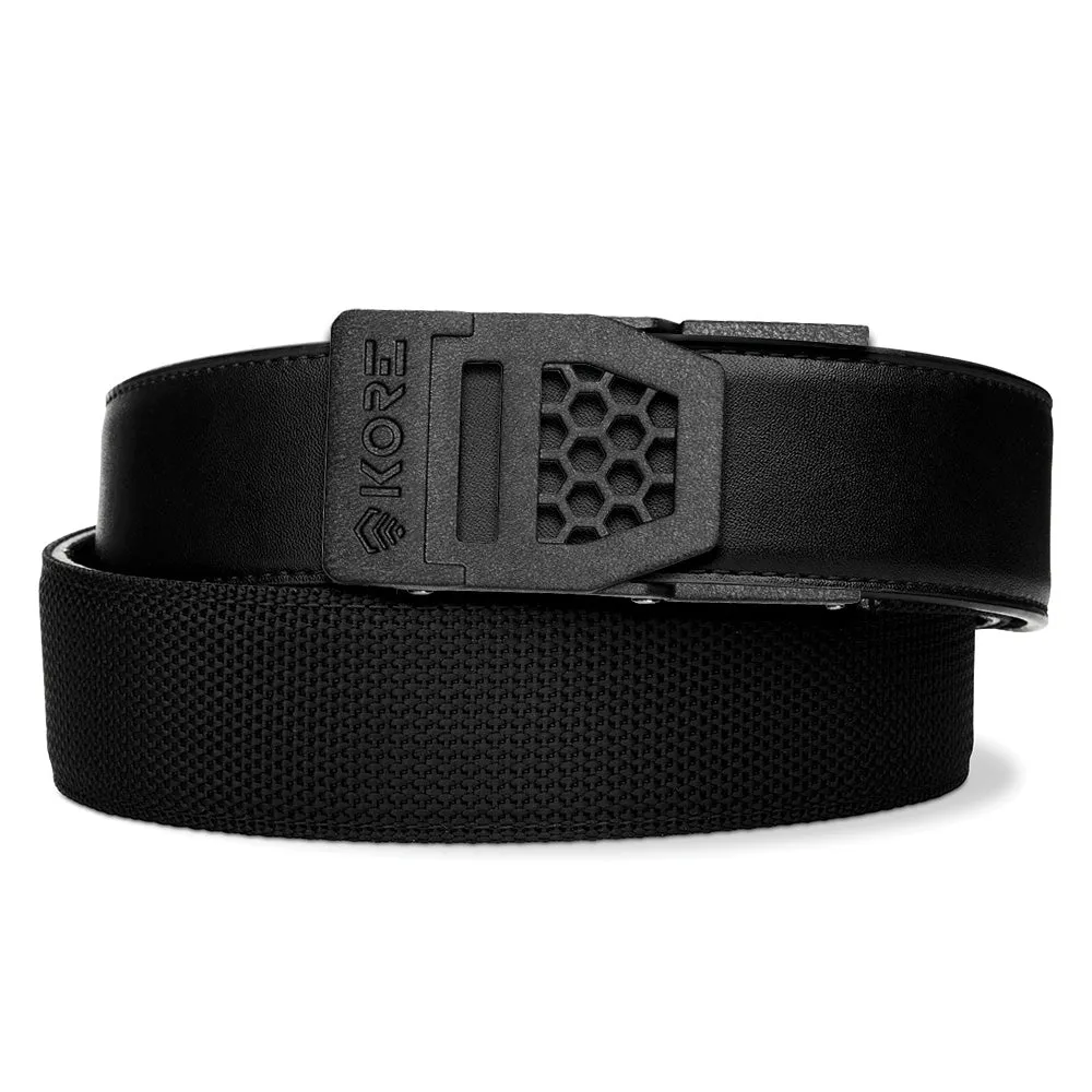 EXECUTIVE PROTECTION BLACK TACTICAL HYBRID BELT 1.5": COMPLETE KIT