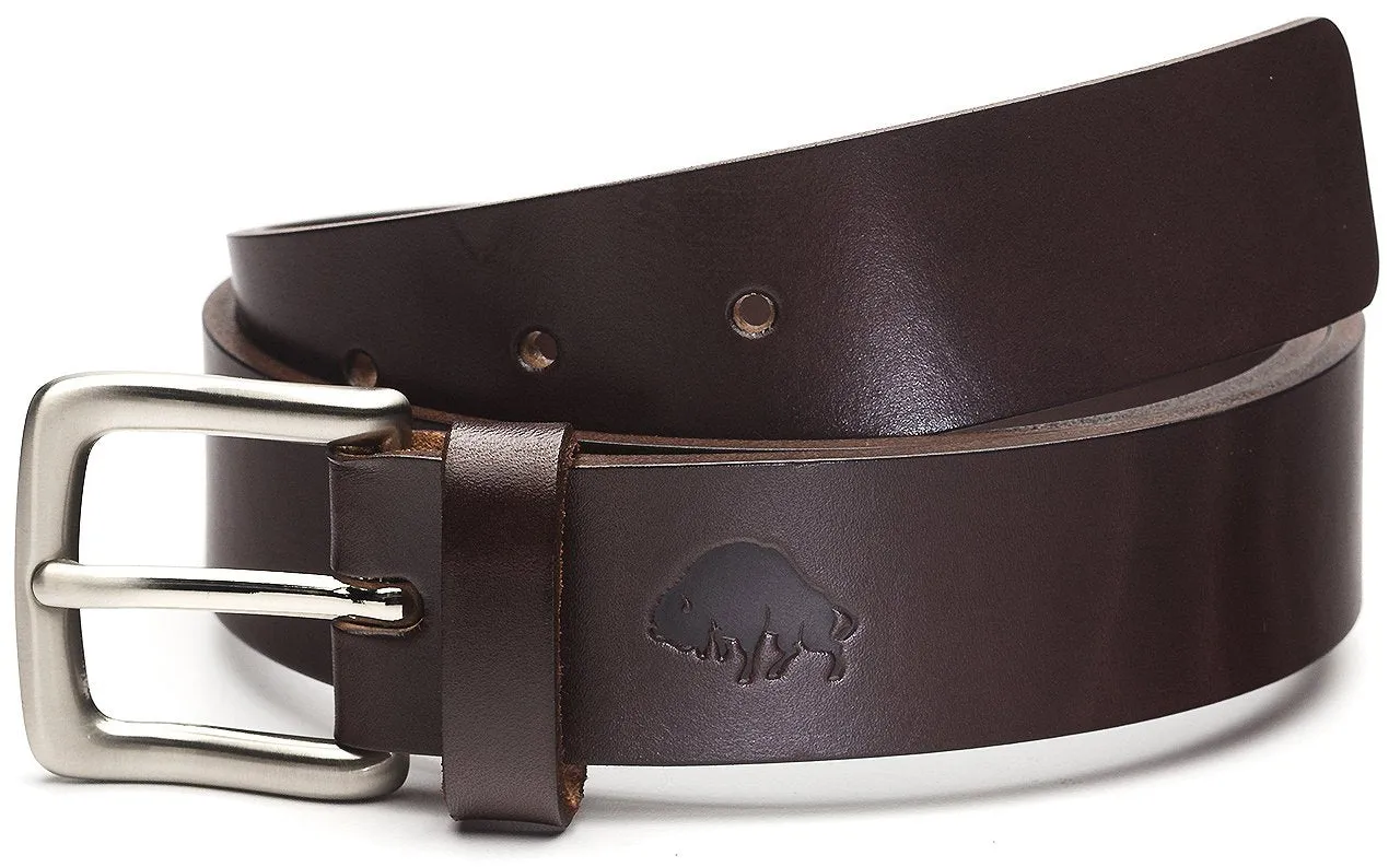 Ezra Arthur No. 1 30Mm Belts In Brown With Nickel Buckle (32)