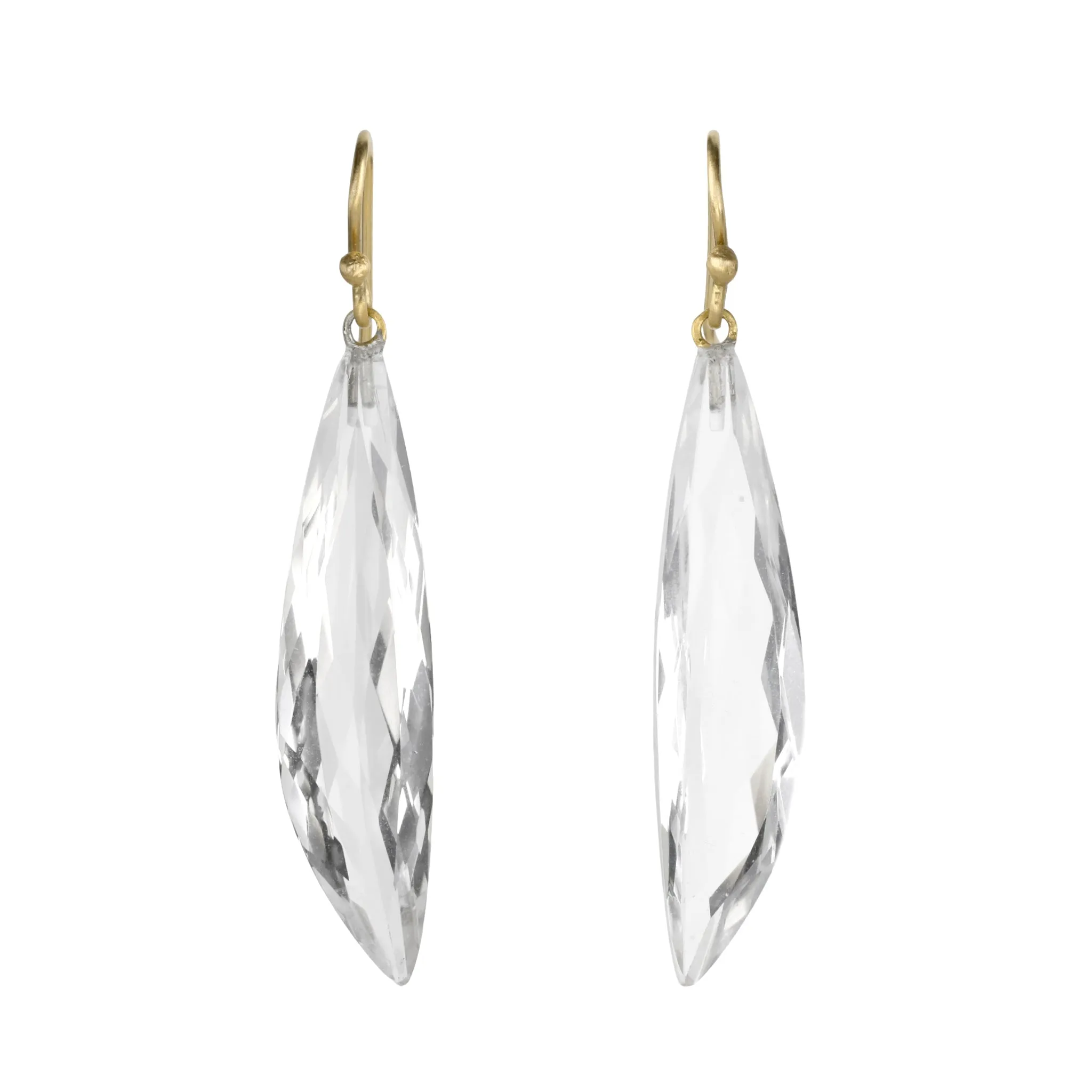 Faceted Quartz "Brancusi" Drop Earrings