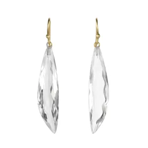Faceted Quartz "Brancusi" Drop Earrings