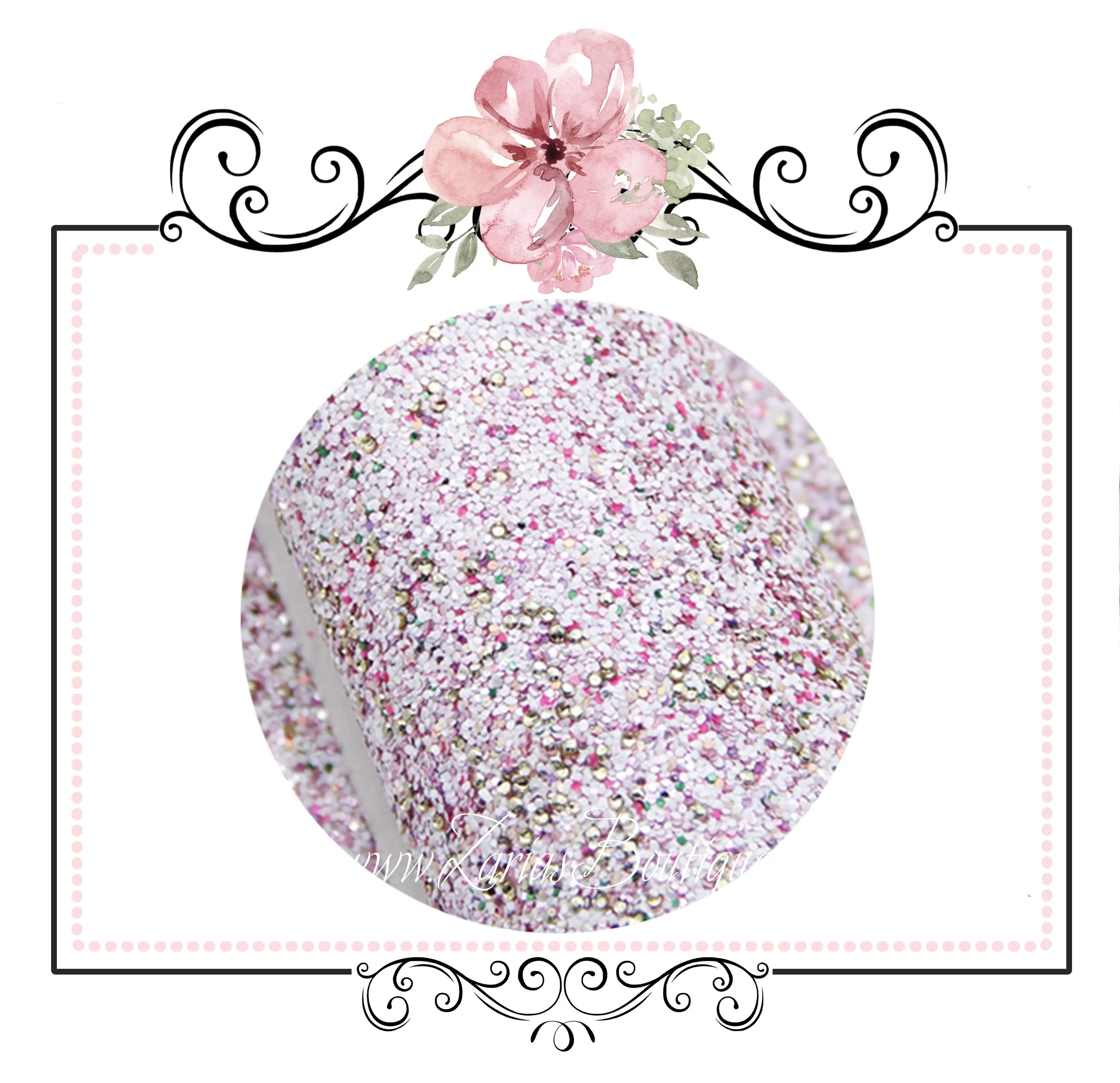 Fairytale Pink Kiss ~ Glitter Canvas Craft Fabric Sheets