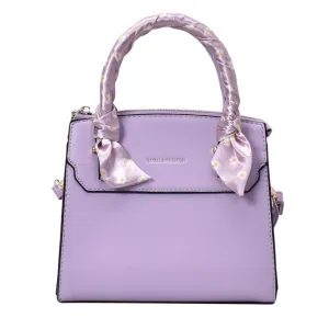 Fashion solid color PU leather silk scarf accessories women's handbag purses and handbags hand bags women 2021 sac femme