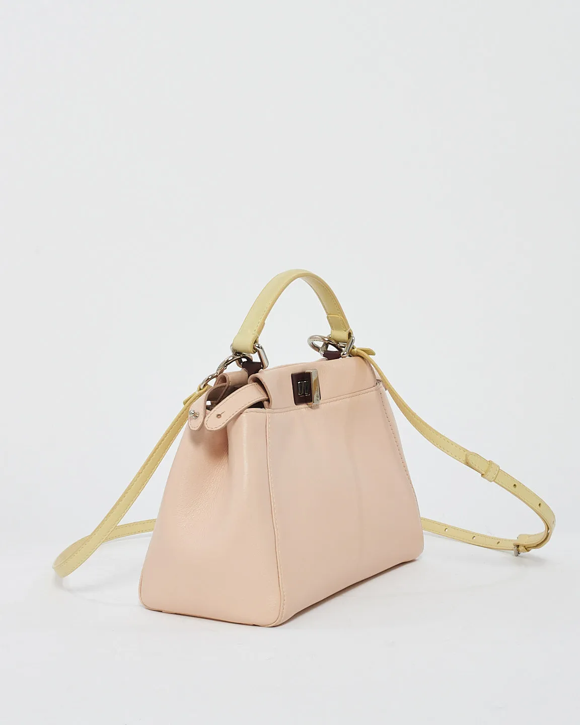 Fendi Light Pink Leather Mini Peekaboo Bag