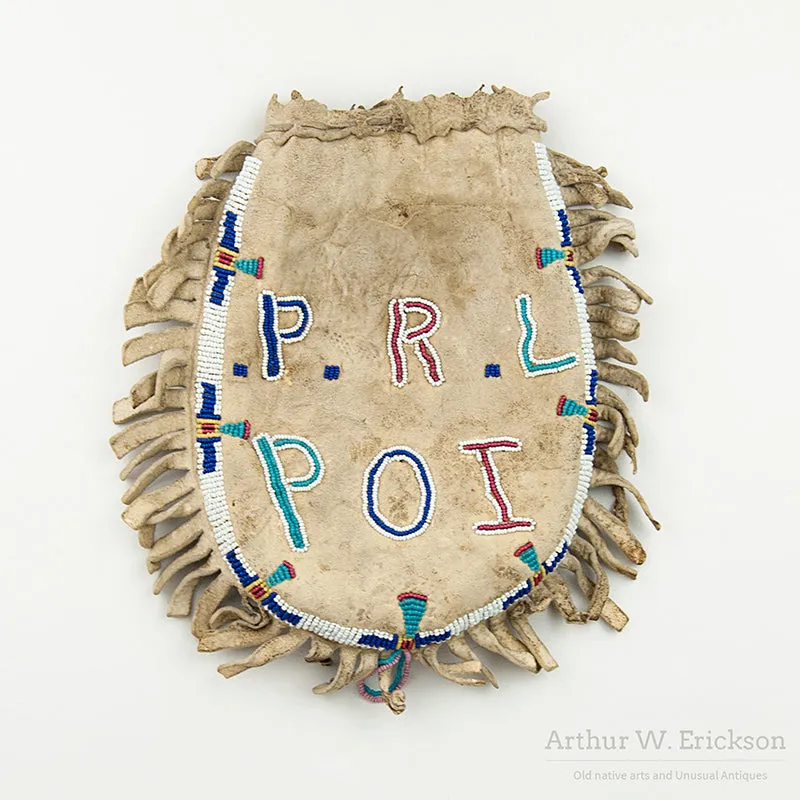 Figural Native American Beaded Bag