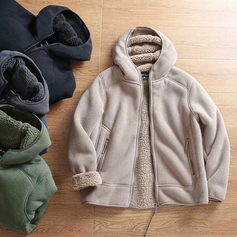 Fleece Hooded Windproof Sweatshirt
