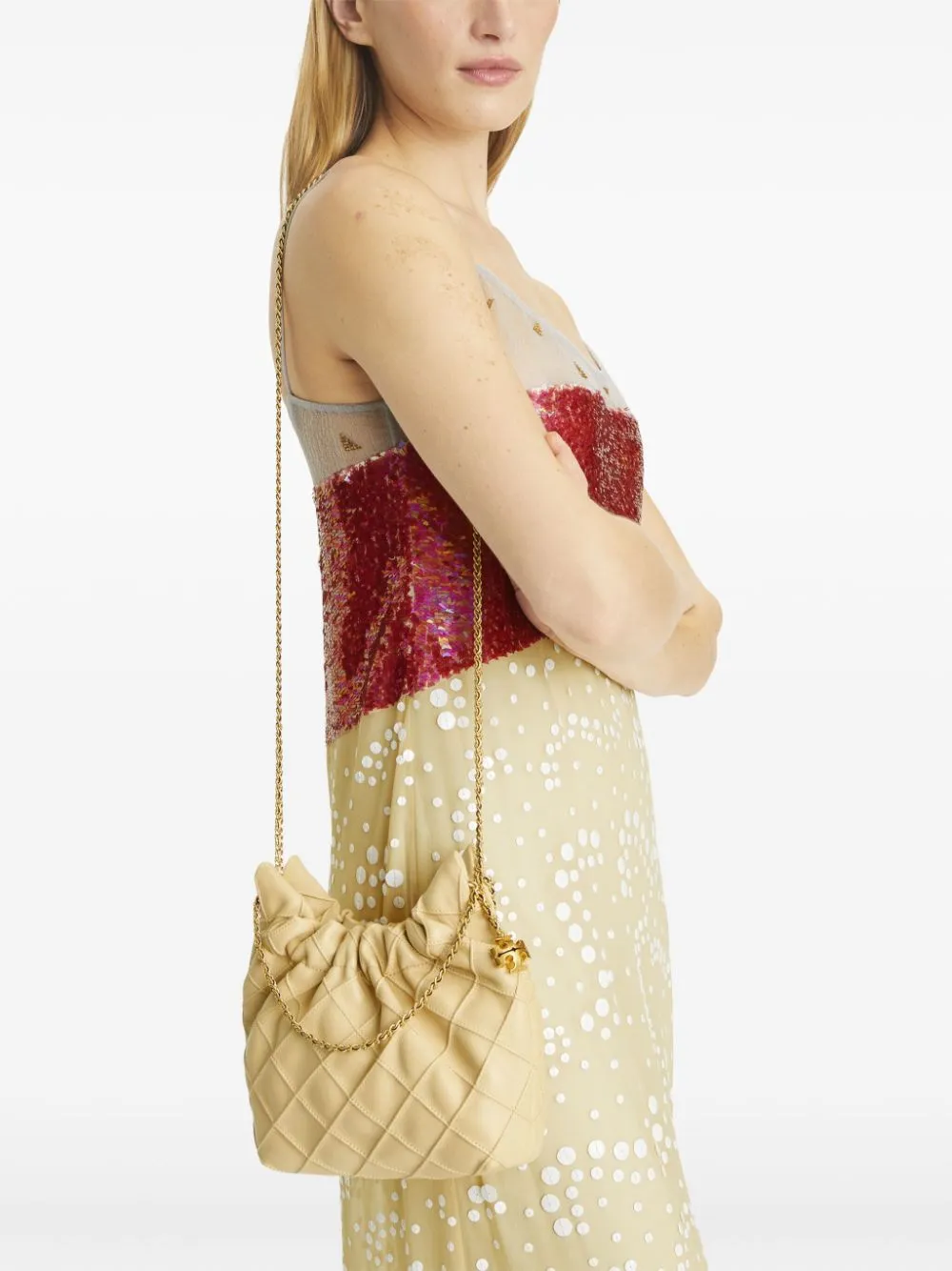 Fleming mini leather hobo bag