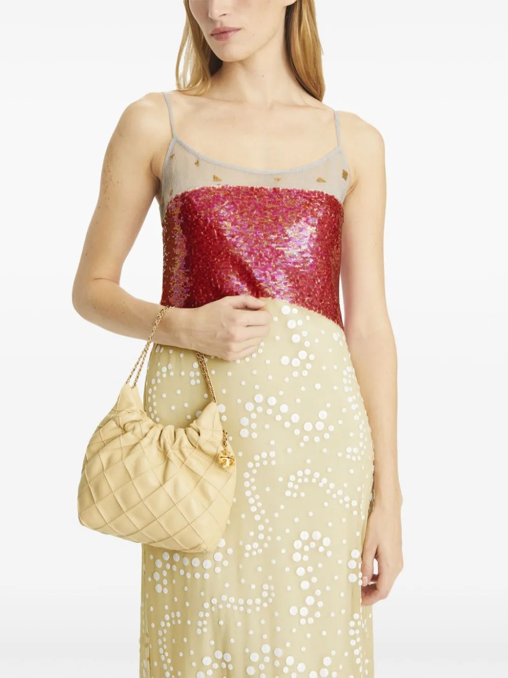 Fleming mini leather hobo bag
