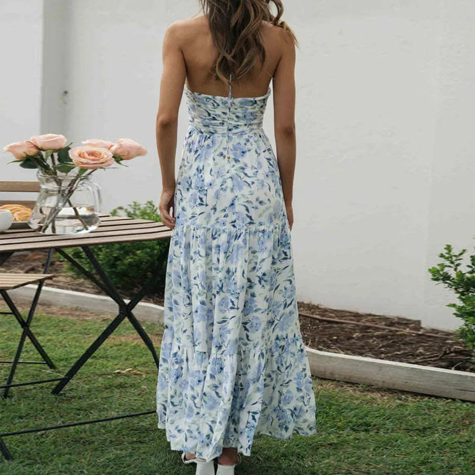 Floral maxi dress for women