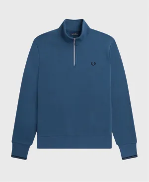 Fred Perry M3574 Half Zip Sweatshirt 963 Midnight Blue
