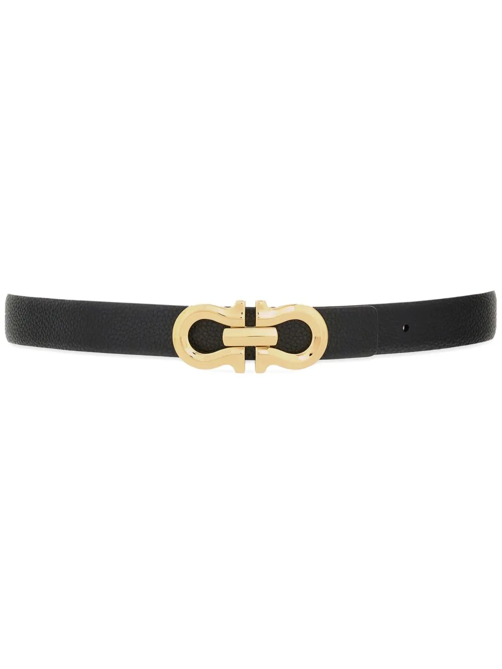 Gancini leather belt