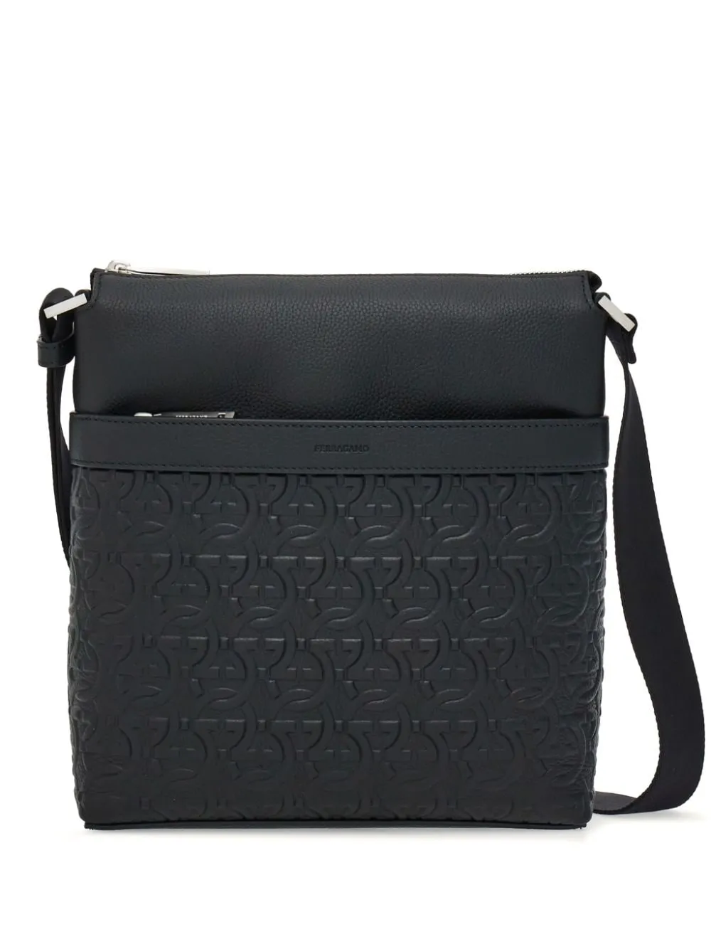 Gancini leather crossbody bag