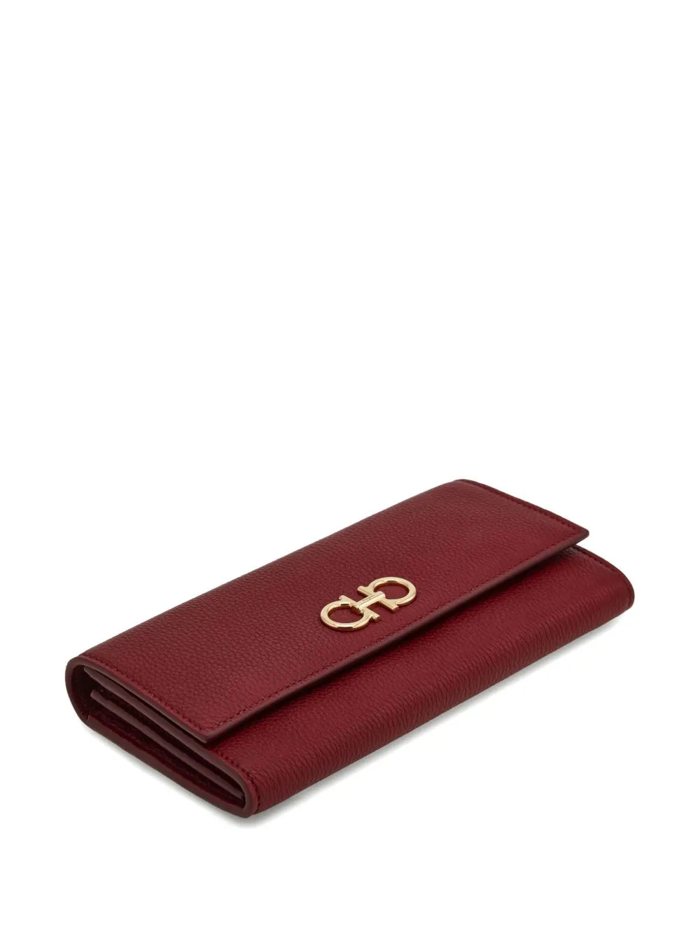 Gancini leather wallet on chain