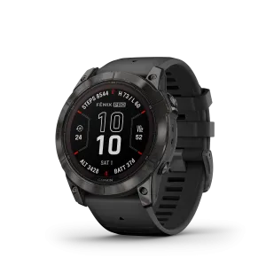 Garmin fēnix® 7X Pro – Sapphire Solar Edition Titanio DLC Gris Carbon Correa Negrafenix®