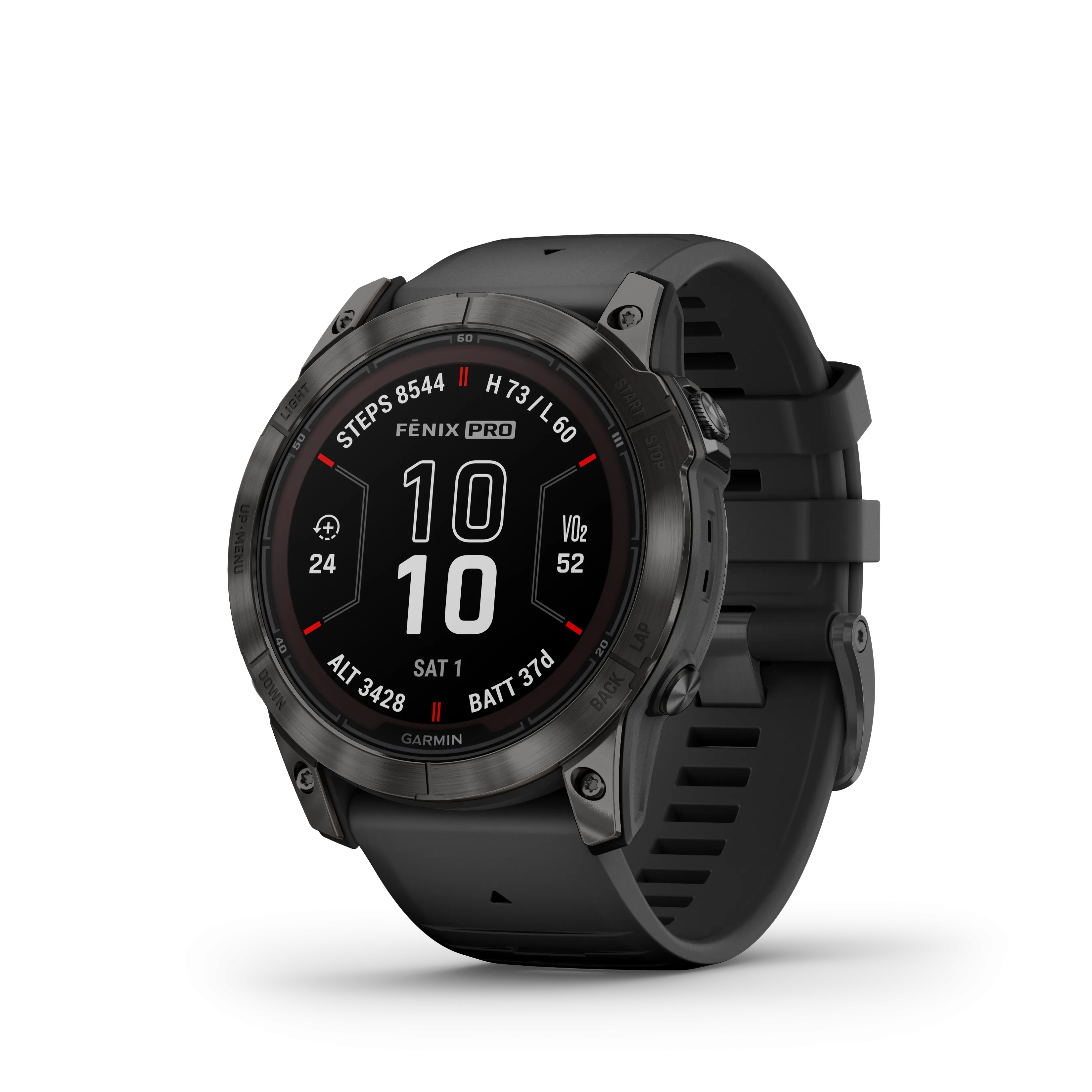 Garmin fēnix® 7X Pro – Sapphire Solar Edition Titanio DLC Gris Carbon Correa Negrafenix®