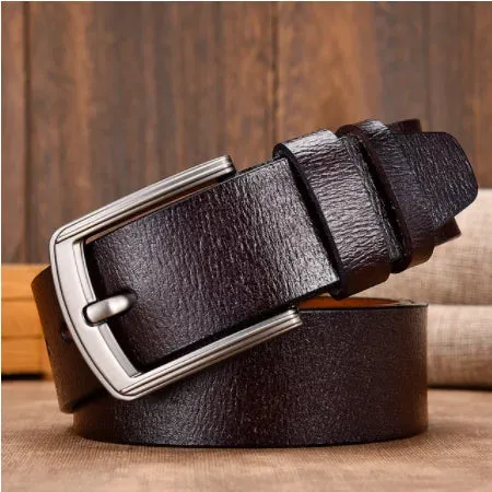 Genuine Leather Luxury Men's Belt - 100-130cm