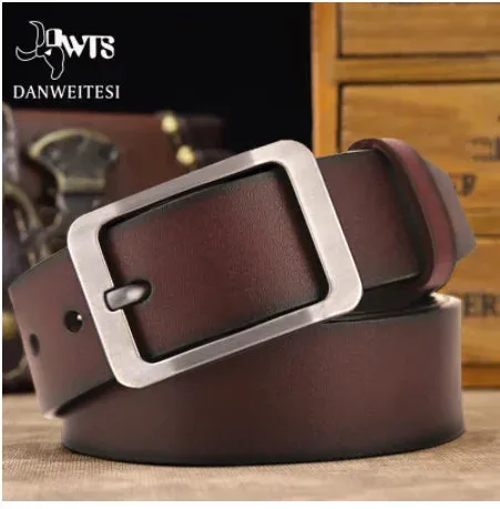 Genuine Leather Luxury Men's Belt - 100-130cm