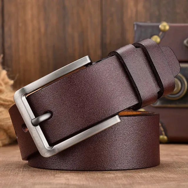 Genuine Leather Luxury Men's Belt - 100-130cm