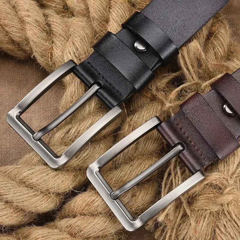 Genuine Leather Luxury Men's Belt - 100-130cm