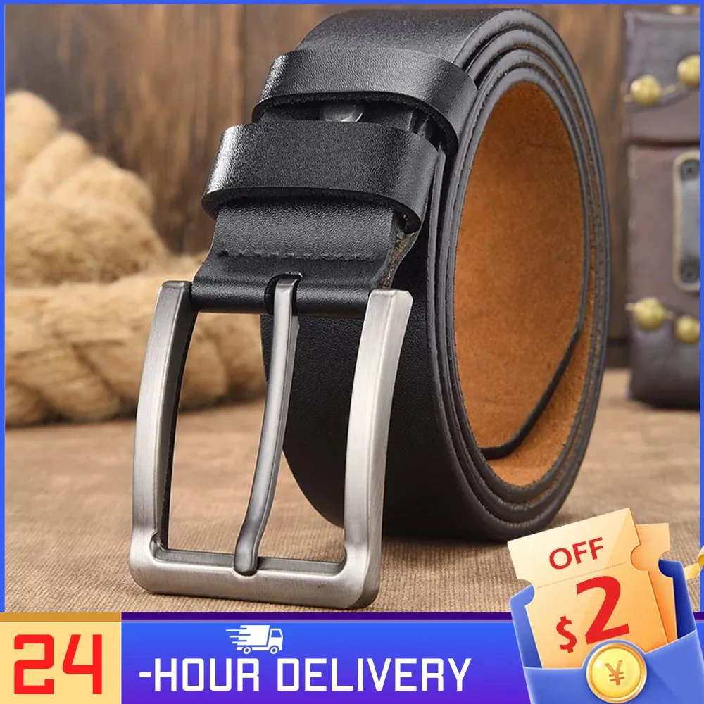 Genuine Leather Luxury Men's Belt - 100-130cm