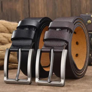 Genuine Leather Luxury Men's Belt - 100-130cm
