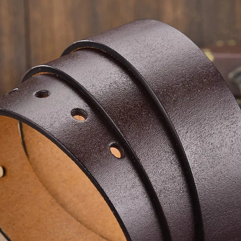 Genuine Leather Luxury Men's Belt - 100-130cm