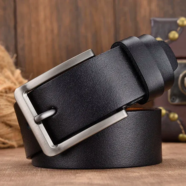 Genuine Leather Luxury Men's Belt - 100-130cm