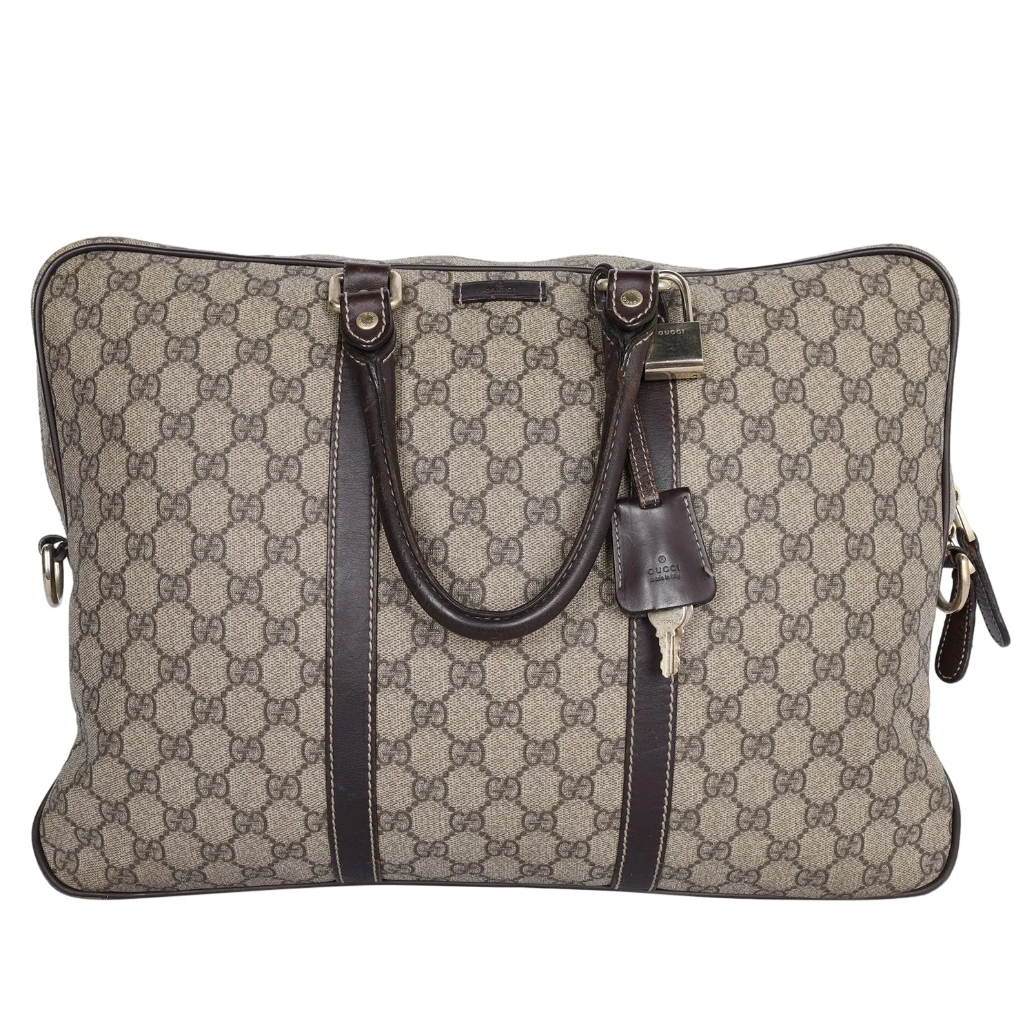 GG Canvas Monogram Briefcase Travel Bag