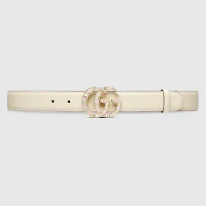 GG Marmont Belt With Crystal Buckle