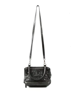 Givenchy Black Crinkled Leather Pandora Handle Bag