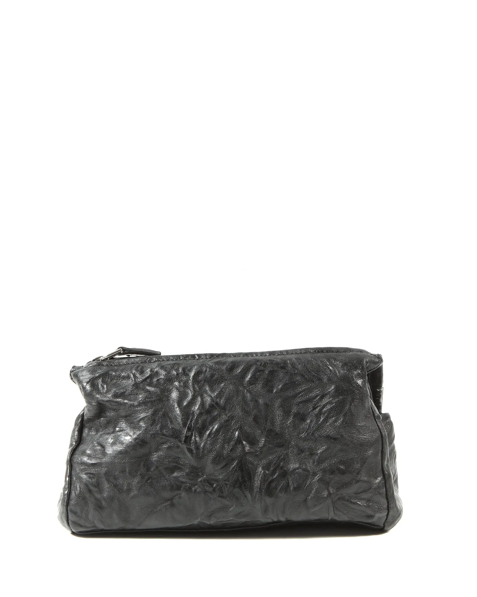 Givenchy Black Crinkled Leather Pandora Handle Bag