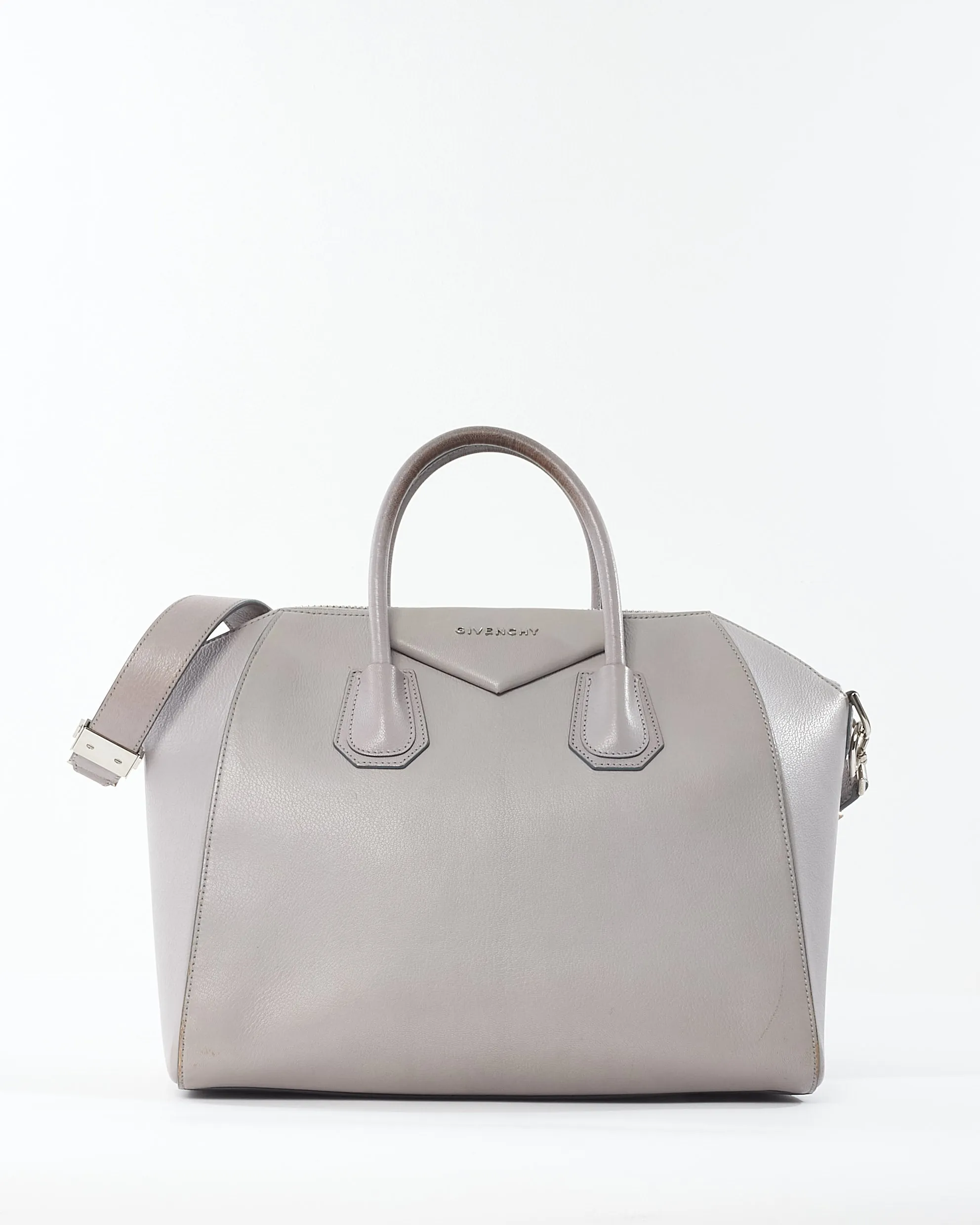 Givenchy Grey Leather Large Antigona Bag