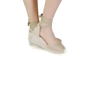 Gold Espadrilles Sandals for Women Size 4 Cotton Material