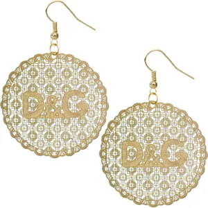 Gold Letter Filigree Drop Earrings