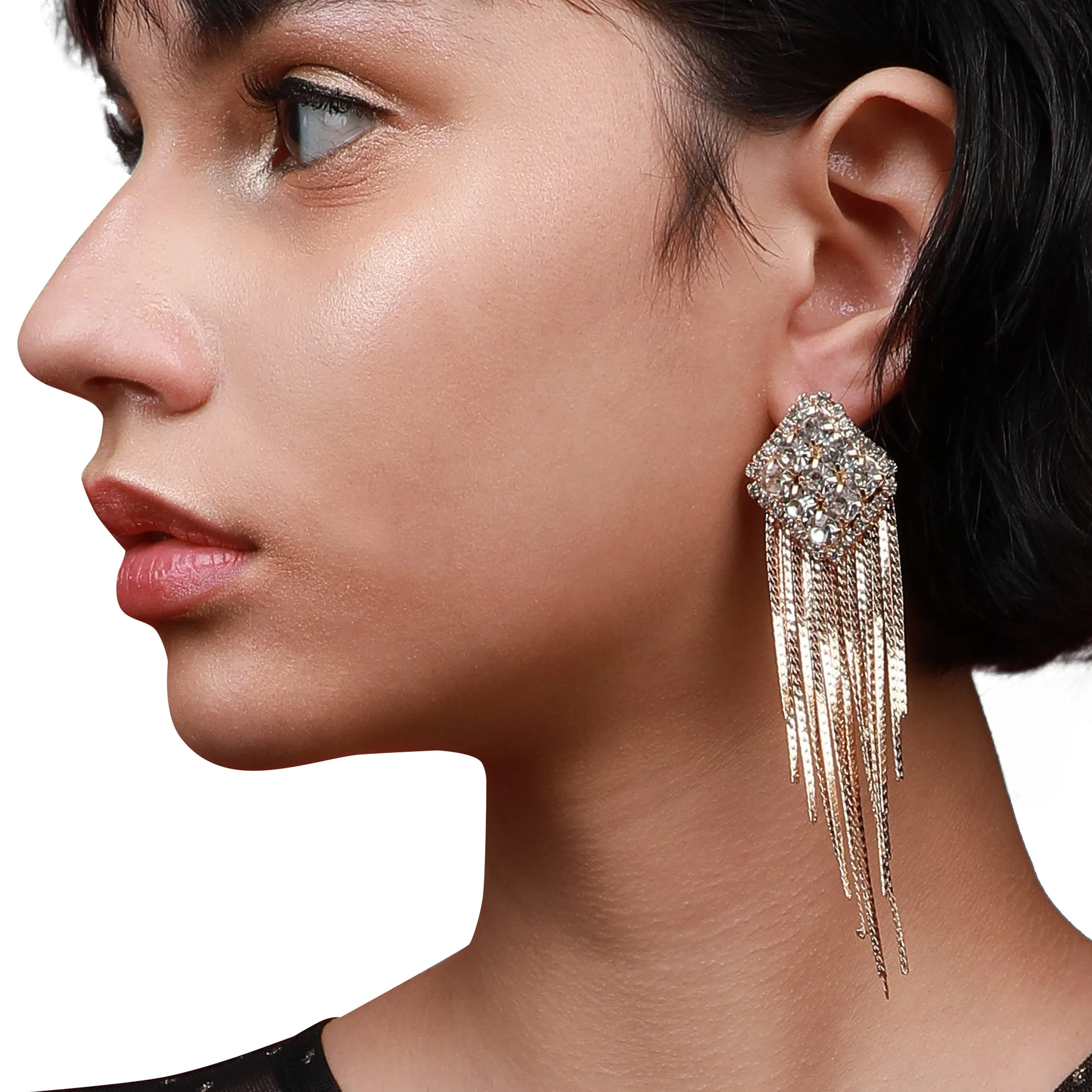 Gold-Plated Drop Earrings Earrings