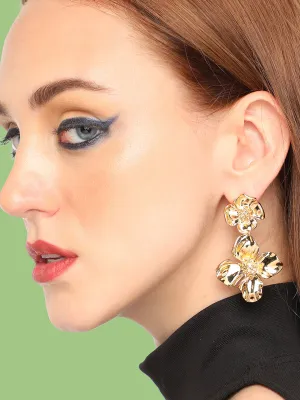 GOLD PLATED PARTY DESIGNER DROP EARRING FOR WOMEN