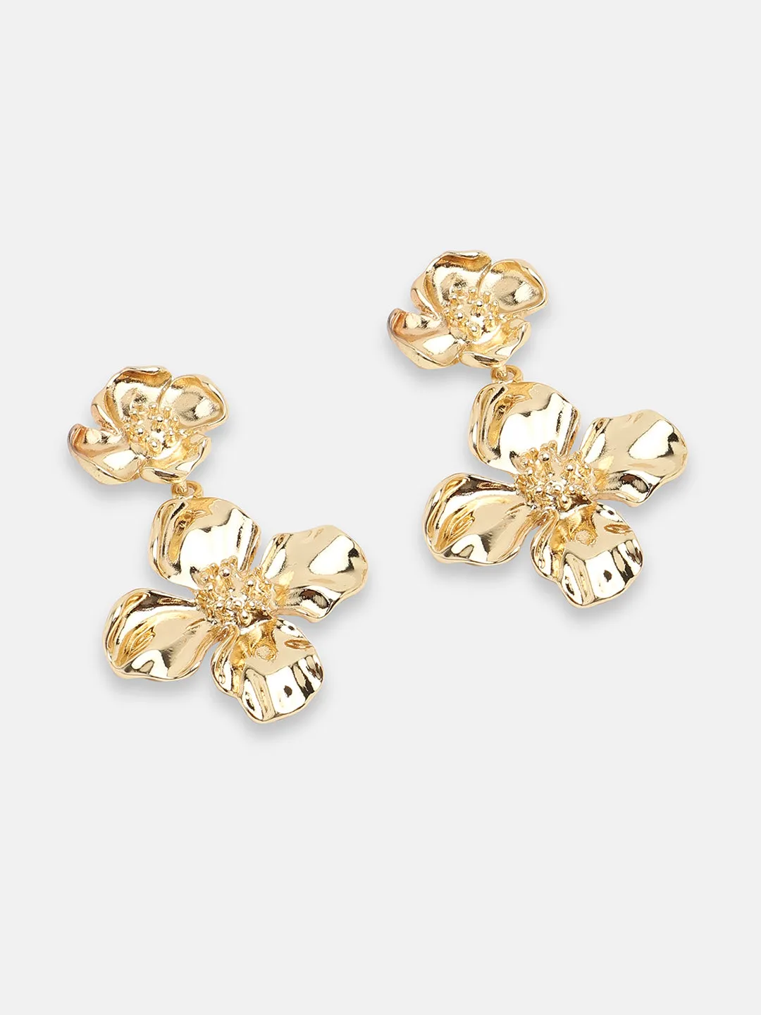 GOLD PLATED PARTY DESIGNER DROP EARRING FOR WOMEN