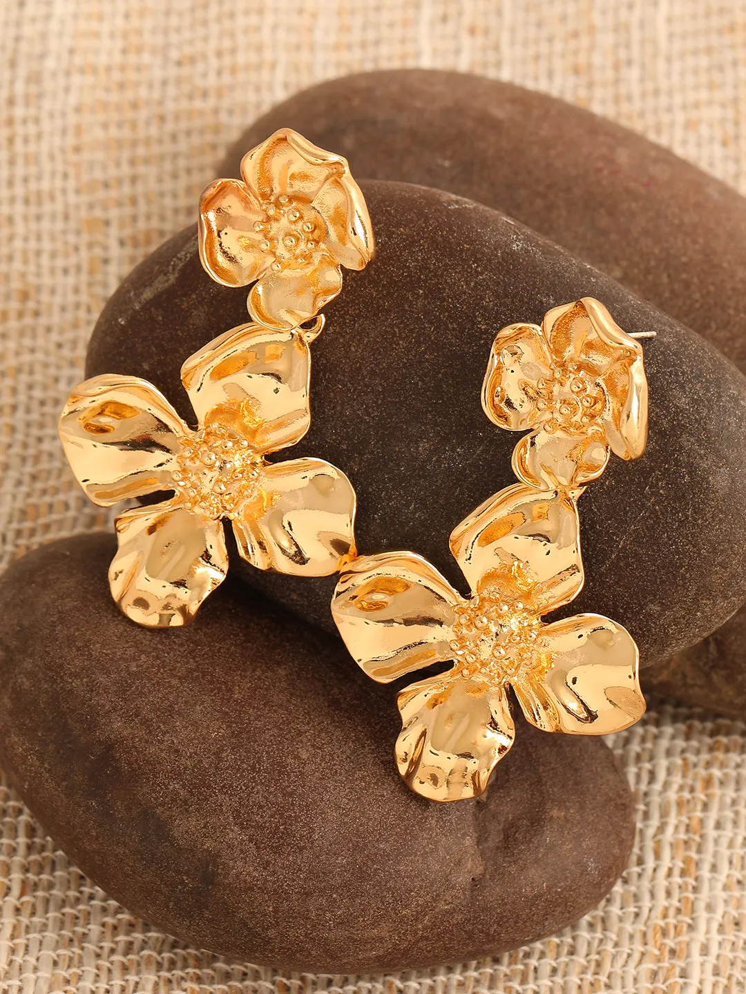 GOLD PLATED PARTY DESIGNER DROP EARRING FOR WOMEN