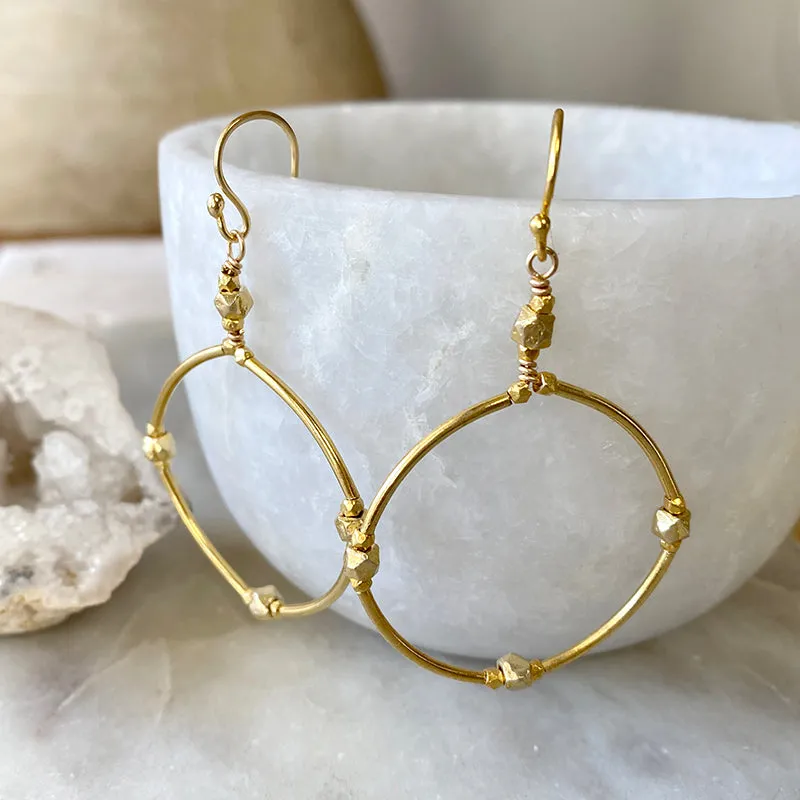 Golden Hoop Earrings
