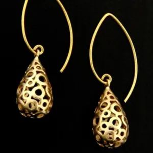 Golden Marquis Bubble Earrings