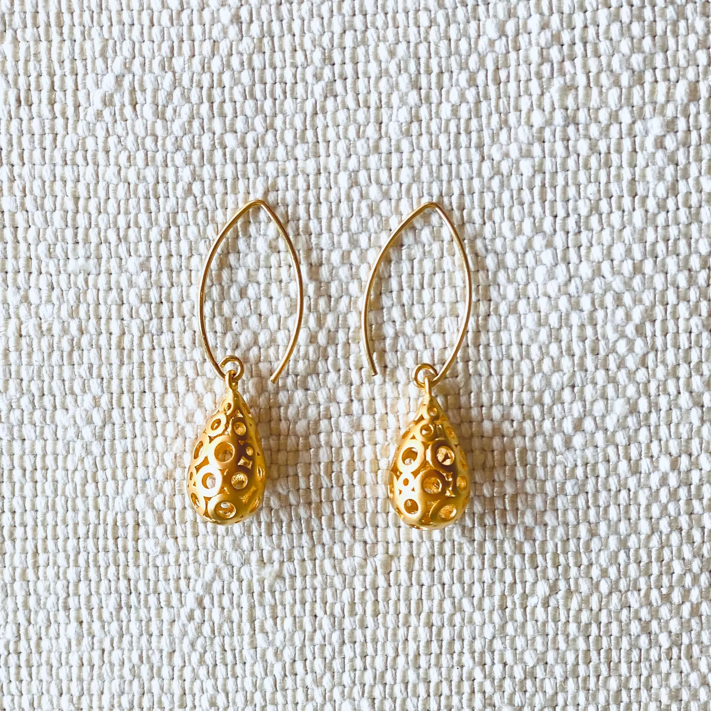 Golden Marquis Bubble Earrings