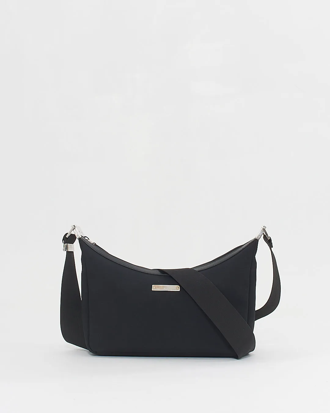 Gucci Black Canvas Convertible Shoulder Bag