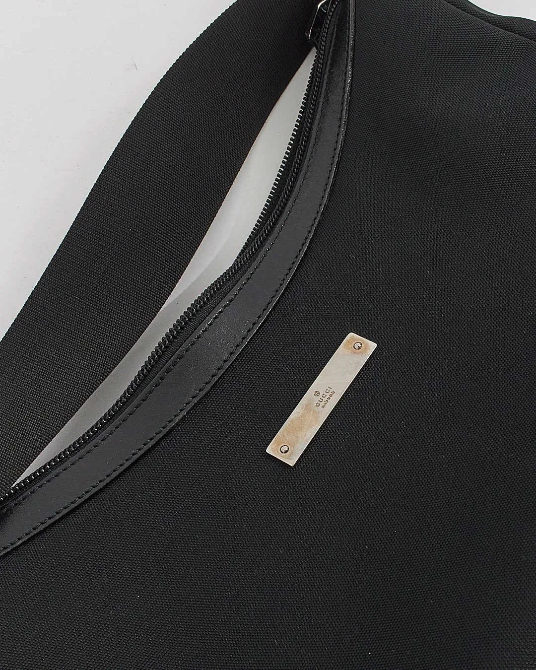 Gucci Black Canvas Convertible Shoulder Bag