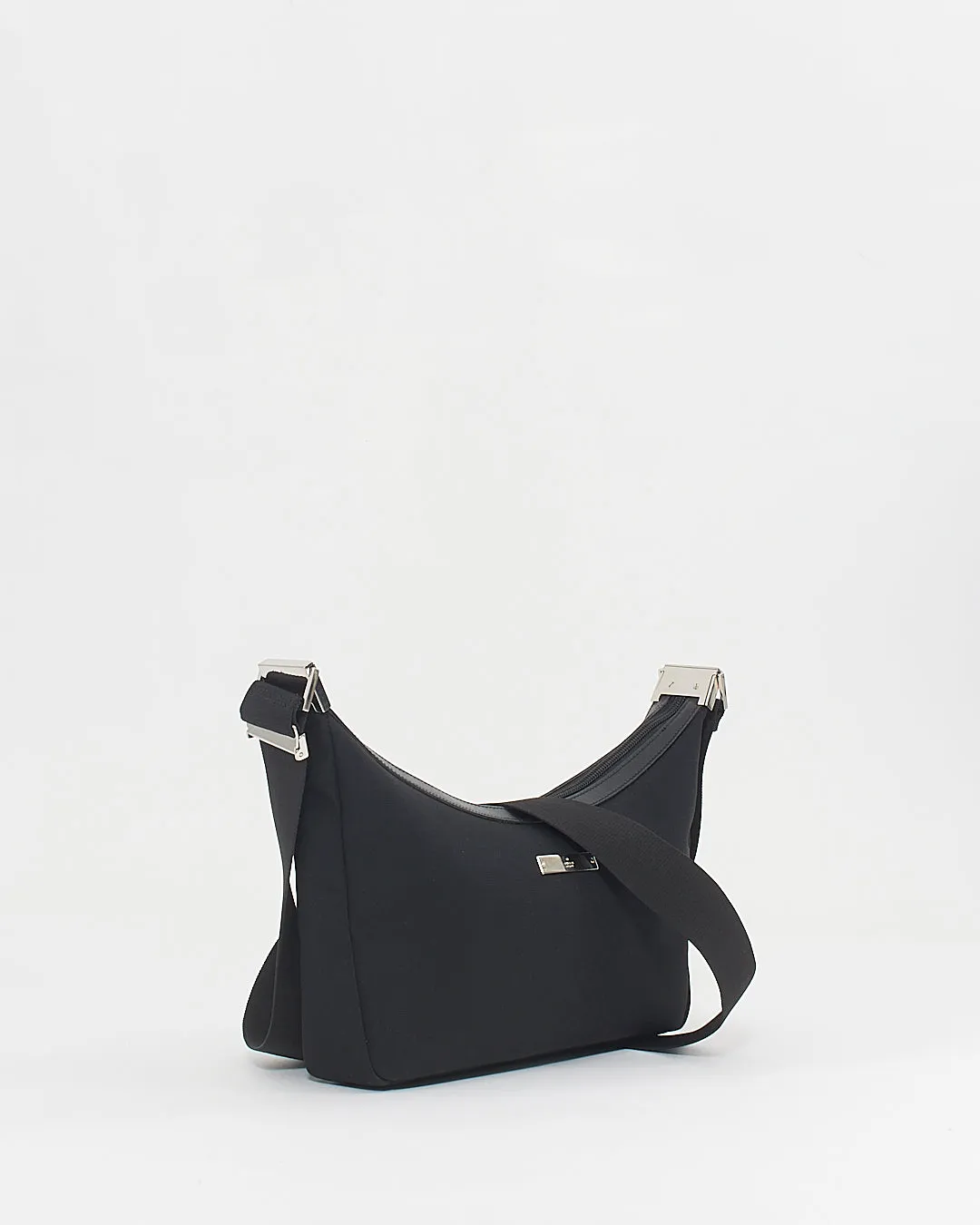 Gucci Black Canvas Convertible Shoulder Bag