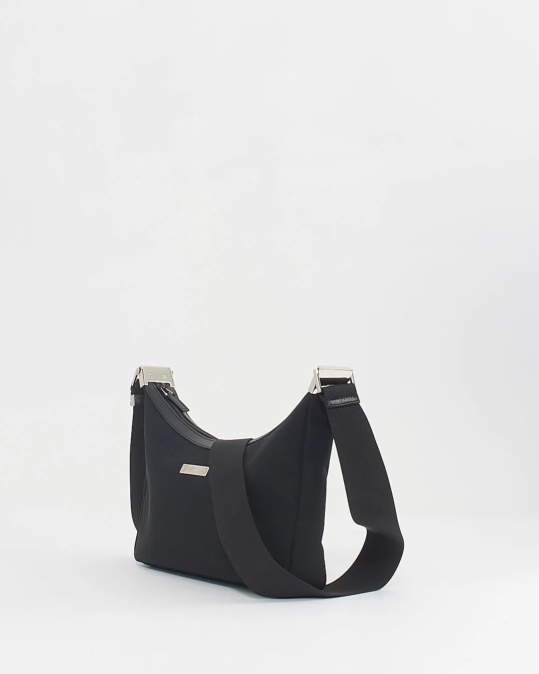 Gucci Black Canvas Convertible Shoulder Bag