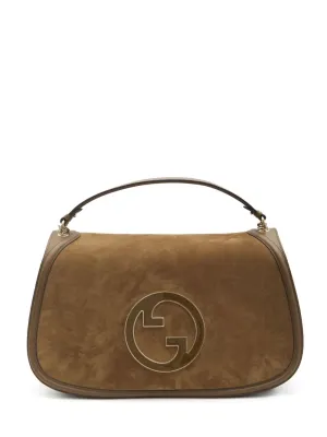 Gucci blondie suede leather handbag