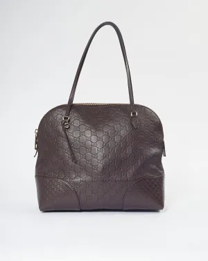 Gucci Brown GG Leather Bree Shoulder Bag