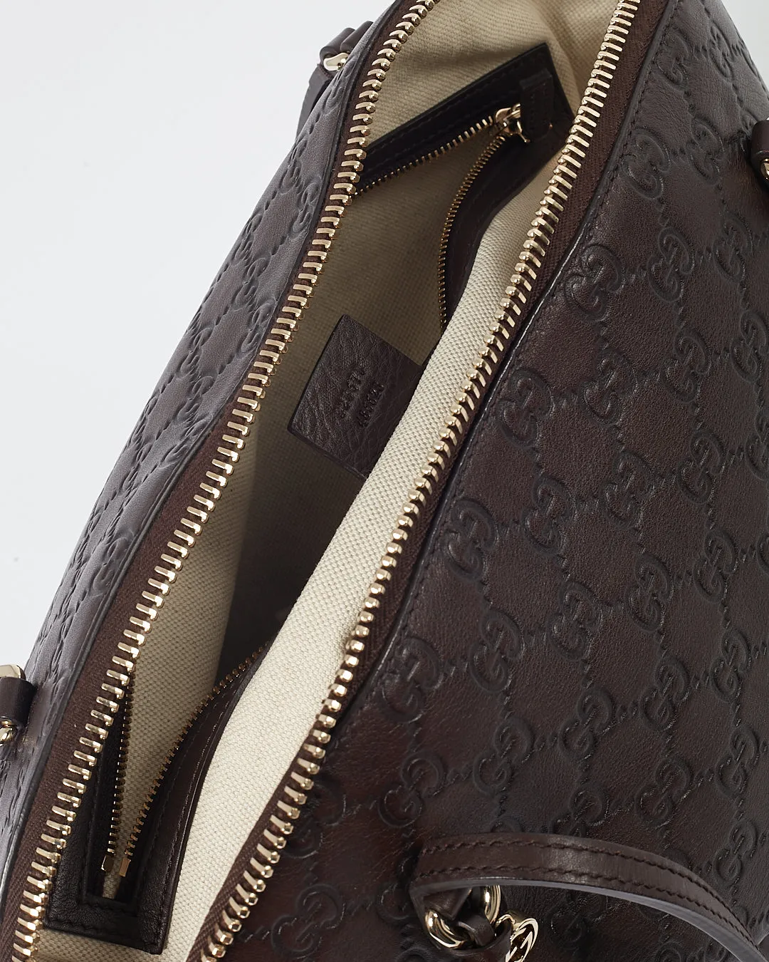 Gucci Brown GG Leather Bree Shoulder Bag