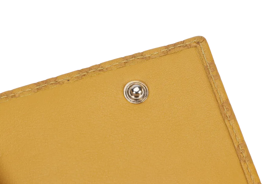 GUCCI GUCCISSIMA TRAVEL CASE (309651) MUSTARD YELLOW AND ORANGE INSERT CALFSKIN LEATHER SILVER HARDWARE WITH BOX