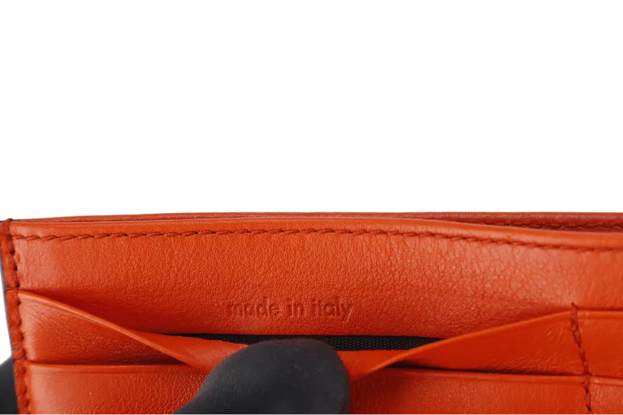 GUCCI GUCCISSIMA TRAVEL CASE (309651) MUSTARD YELLOW AND ORANGE INSERT CALFSKIN LEATHER SILVER HARDWARE WITH BOX